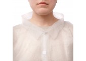 Халат на липучке белый (рукав на резинке), XL/110см